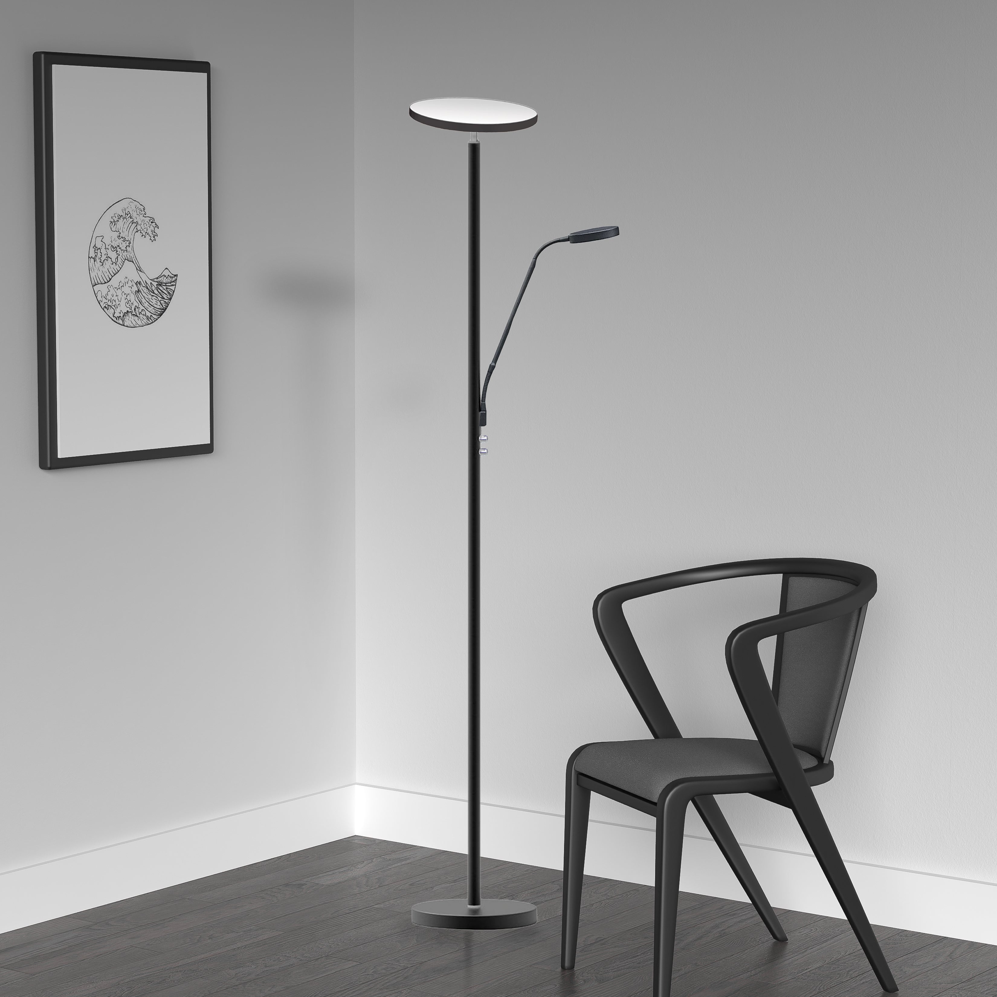 sandy black floor lamp