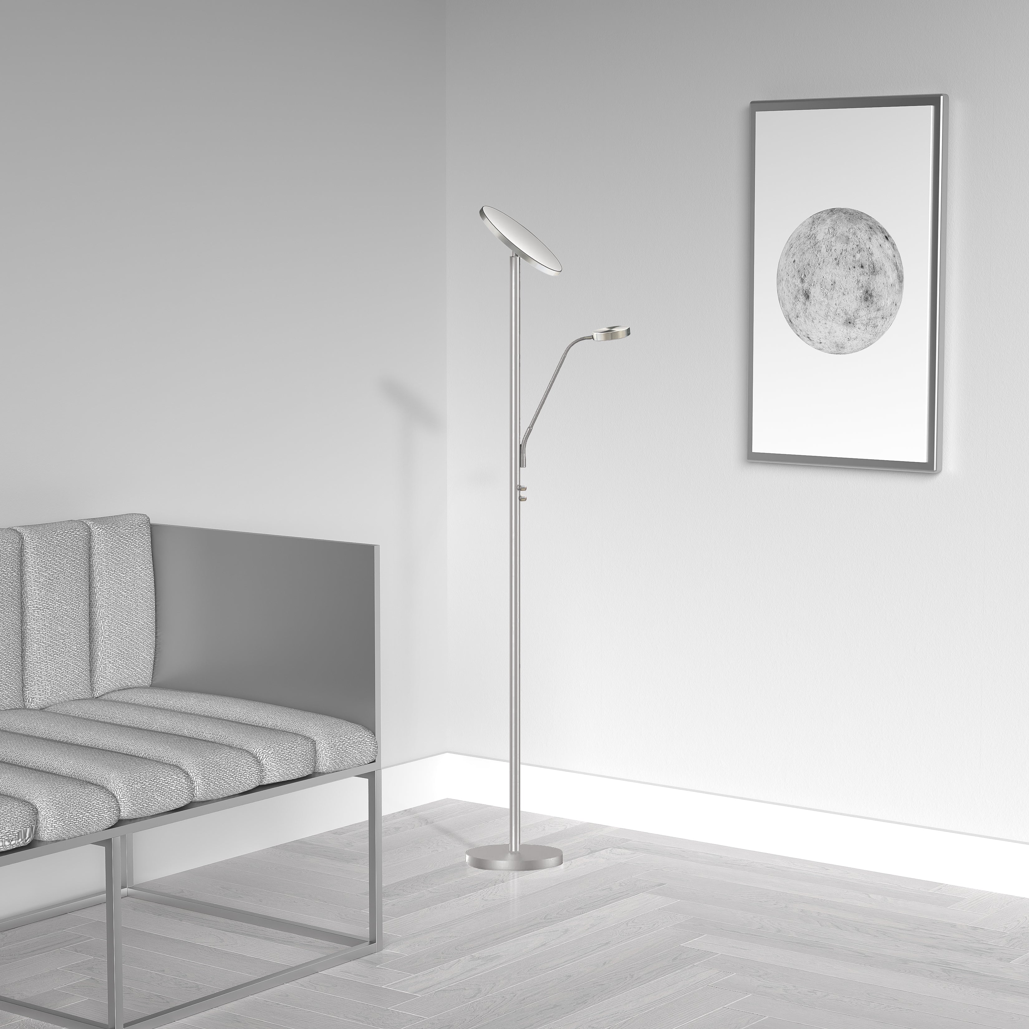 satin nickel floor lamp