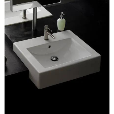 Nameeks Scarabeo 20-1/8" Ceramic Drop In Bathroom Sink - Includes Overflow by Nameeks