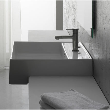 Nameeks Scarabeo 17-7/8" Ceramic Recessed Bathroom Sink - Includes Overflow