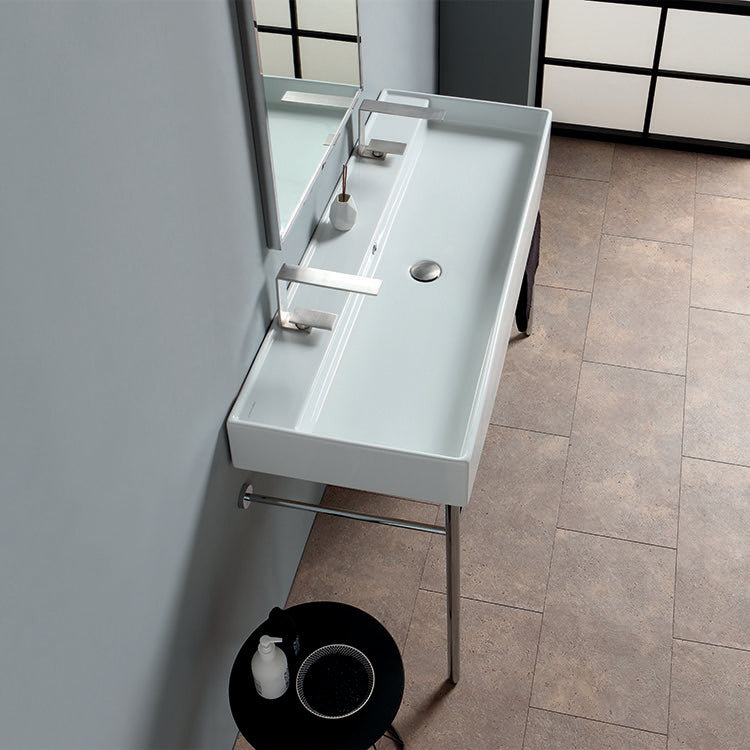 white bathroom sink