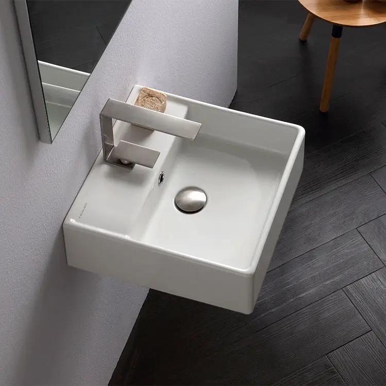white bathroom sink