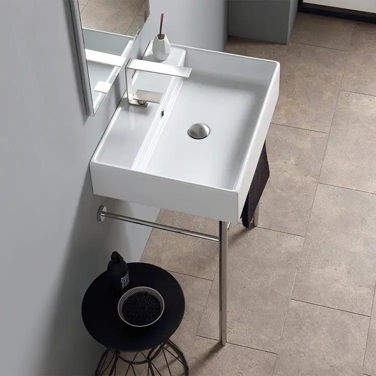 white bathroom sink