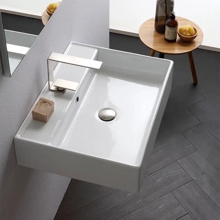 white bathroom sink