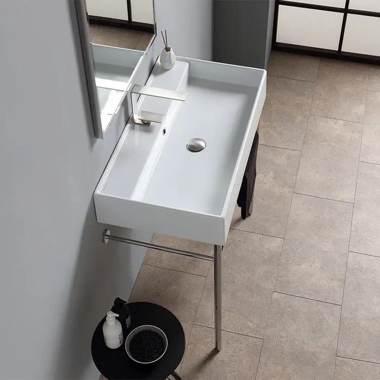 white bathroom sink