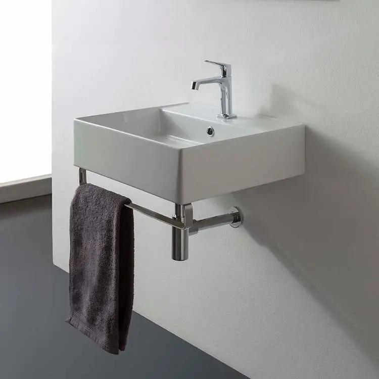 white bathroom sink