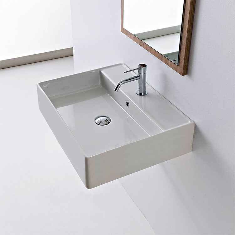 white bathroom sink