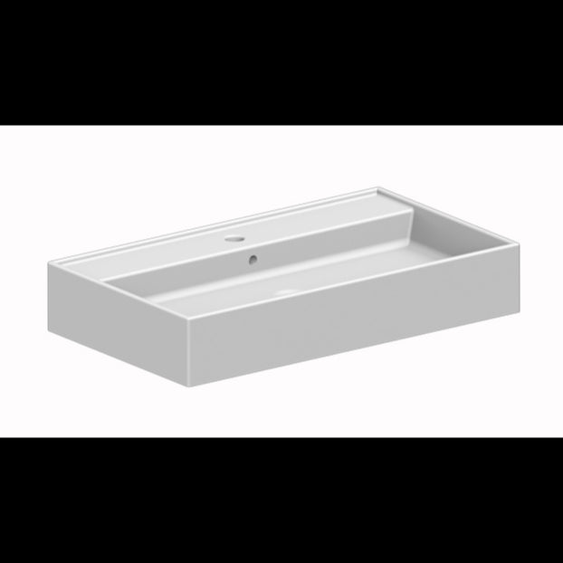 Nameeks Scarabeo Teorema 31-1/2" Ceramic Wall Mounted/Vessel Bathroom Sink - Includes Overflow