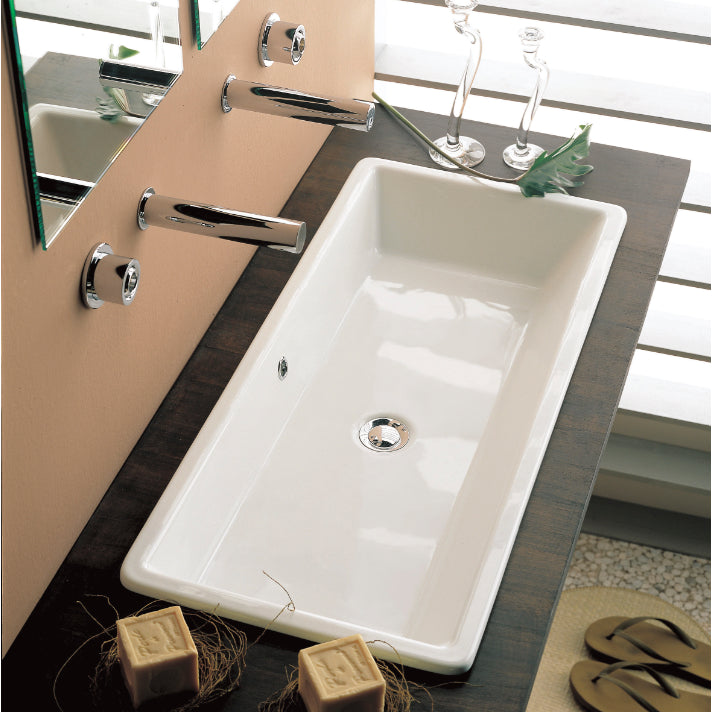 white bathroom sink