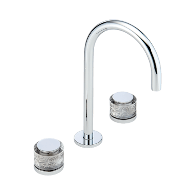 chrome polished faucet