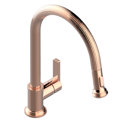 THG Paris Grand Central Metal Single Hole Pull Out Kitchen Faucet by THG Paris