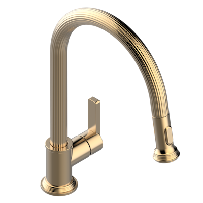 THG Paris Grand Central Metal Single Hole Pull Out Kitchen Faucet by THG Paris