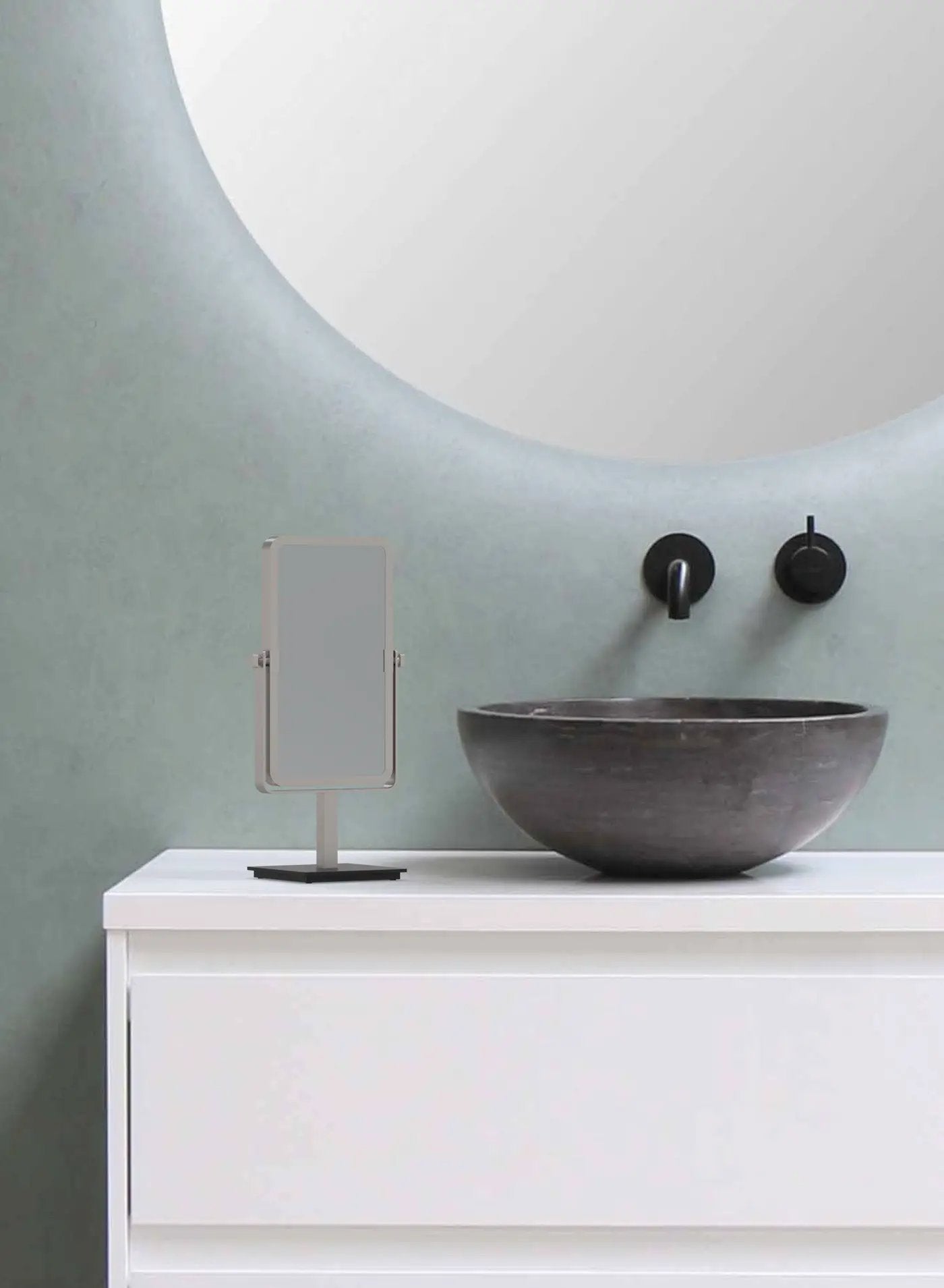 brushed nickel makeup mirror