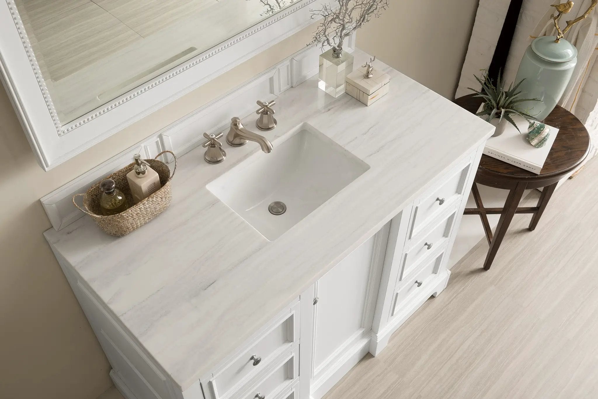 bright white vanity