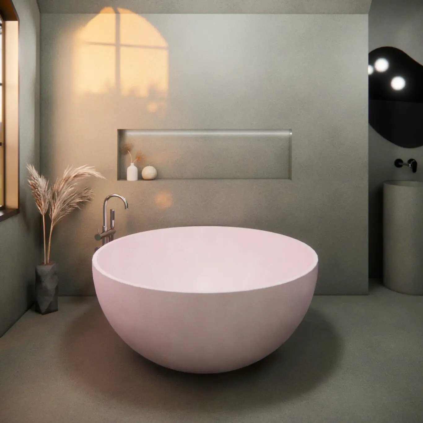 Balux Kopa 55 Concrete Freestanding Bathtub by Balux