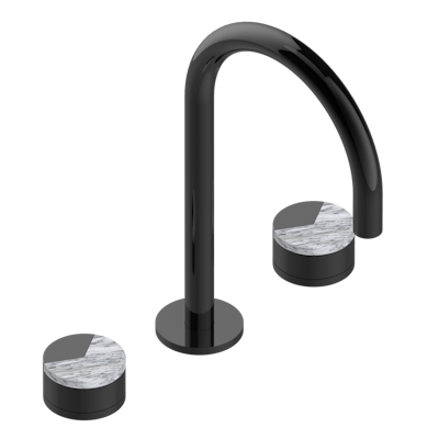 THG Paris Yoko Delta Howlite Widespread Lavatory Set with Drain by THG Paris