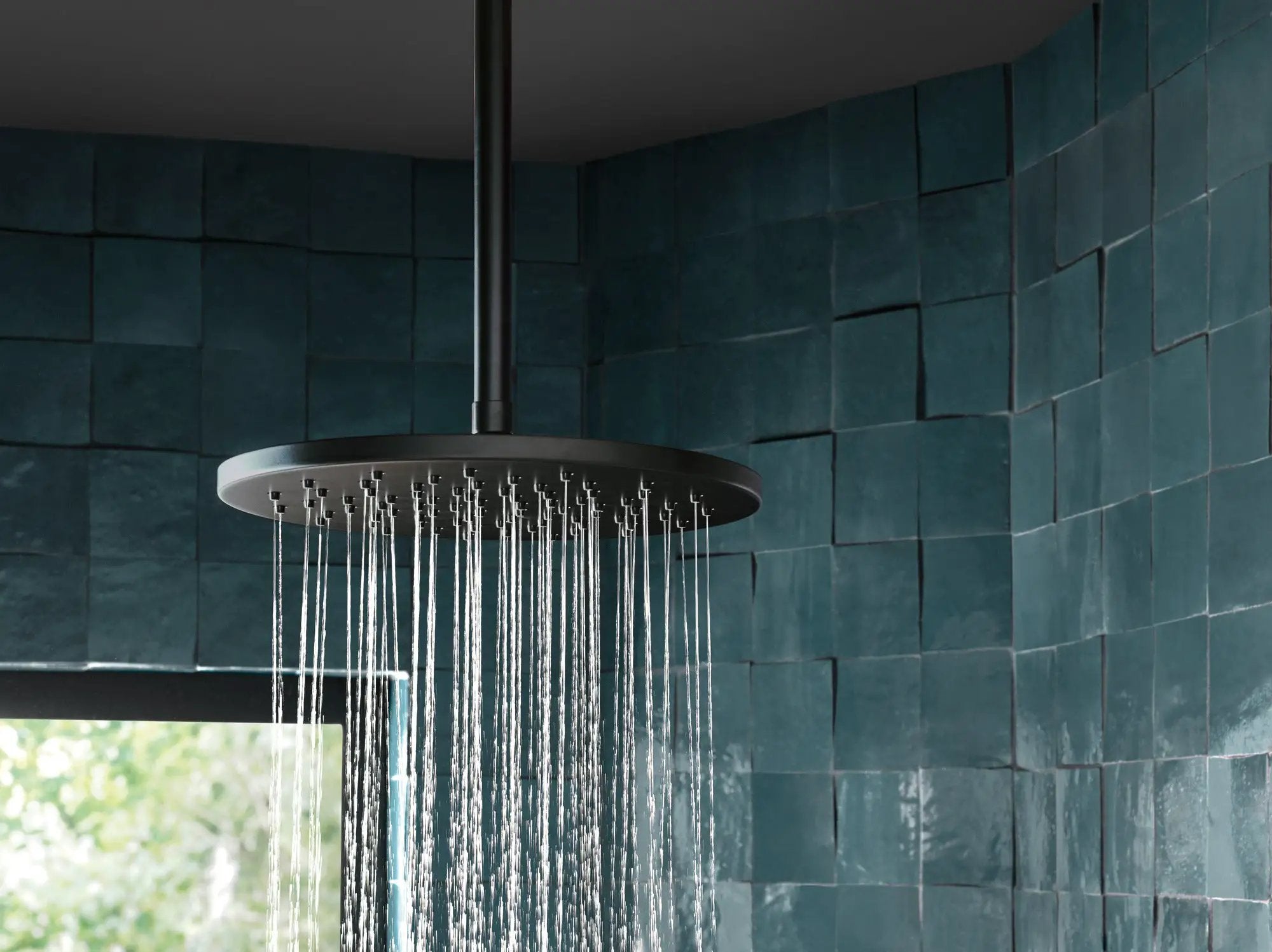 matte black shower arm and flange