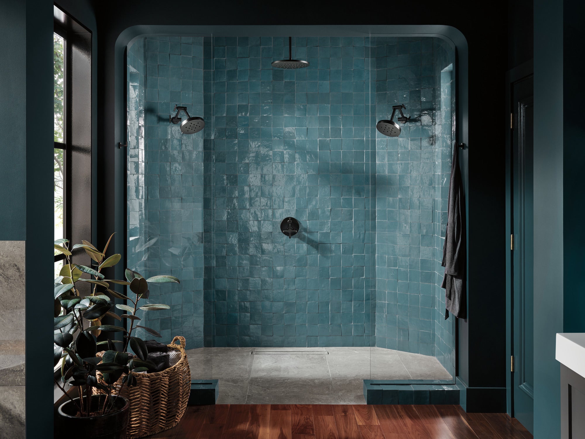 matte black showerhead