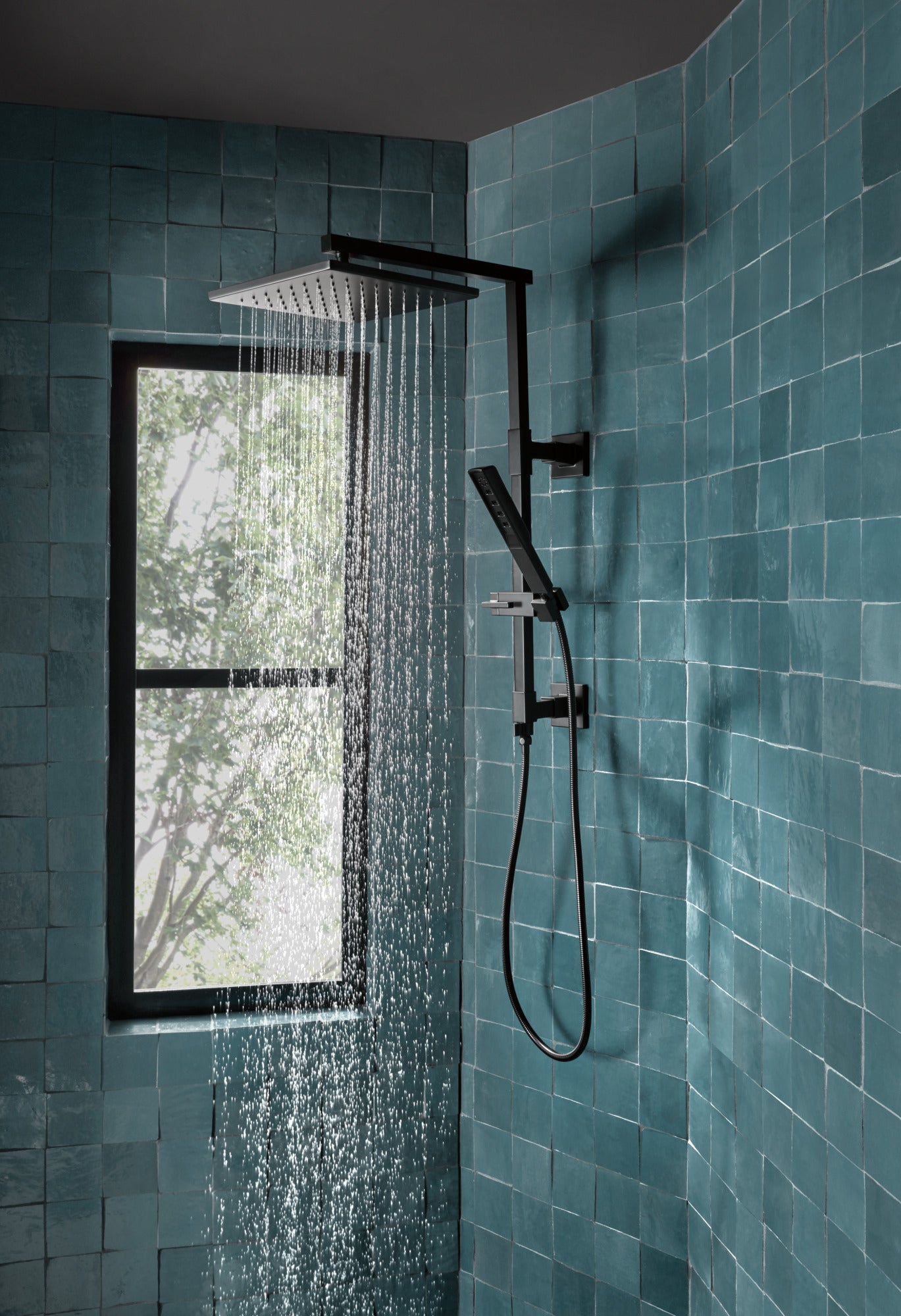 matte black shower column