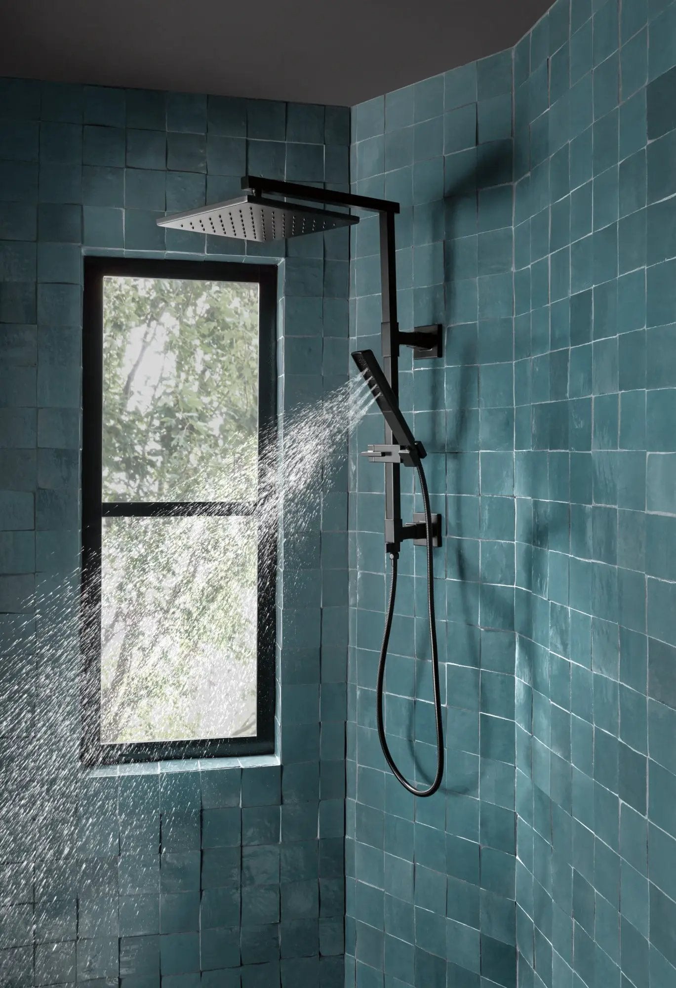 matte black shower column