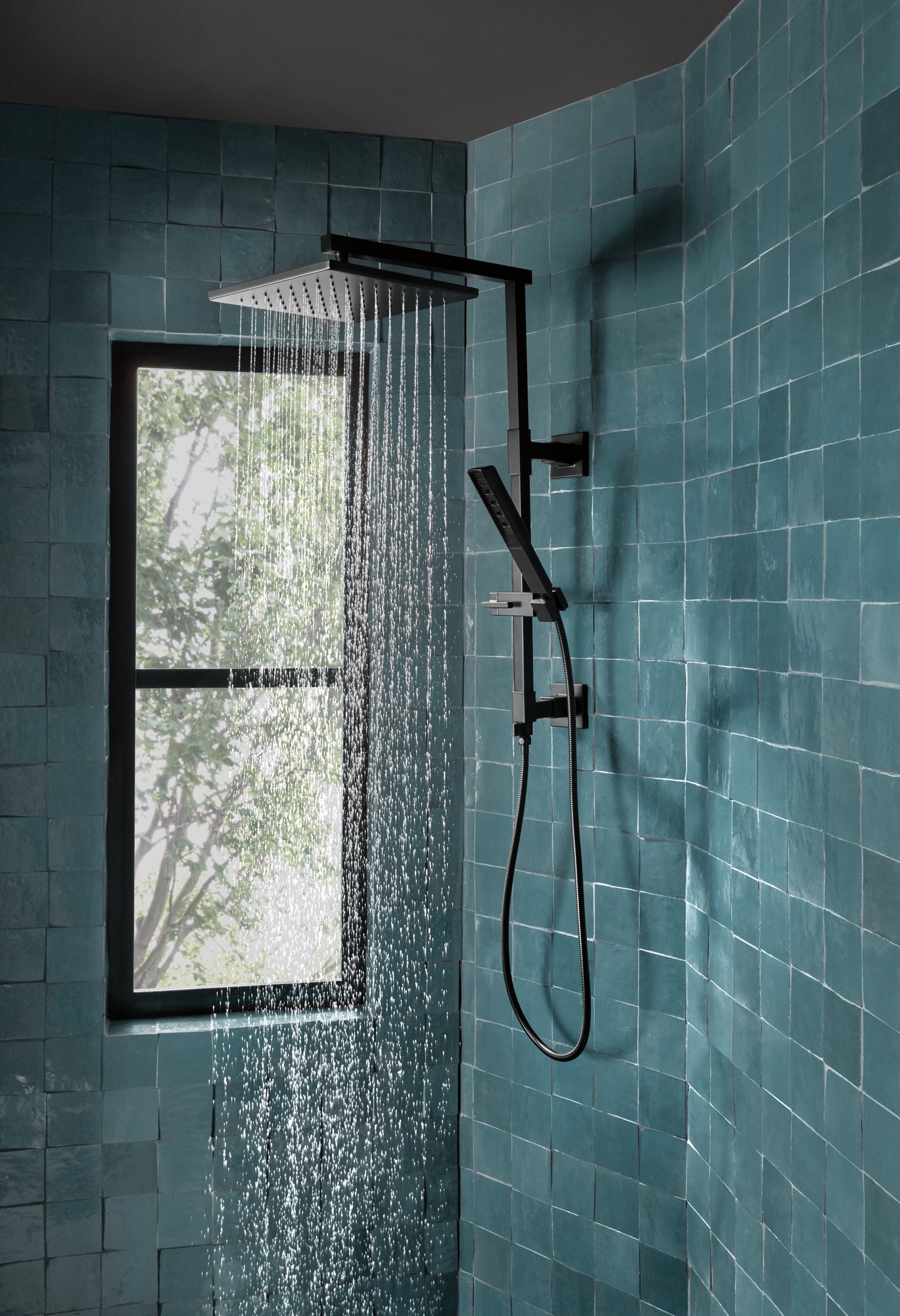 matte black shower head