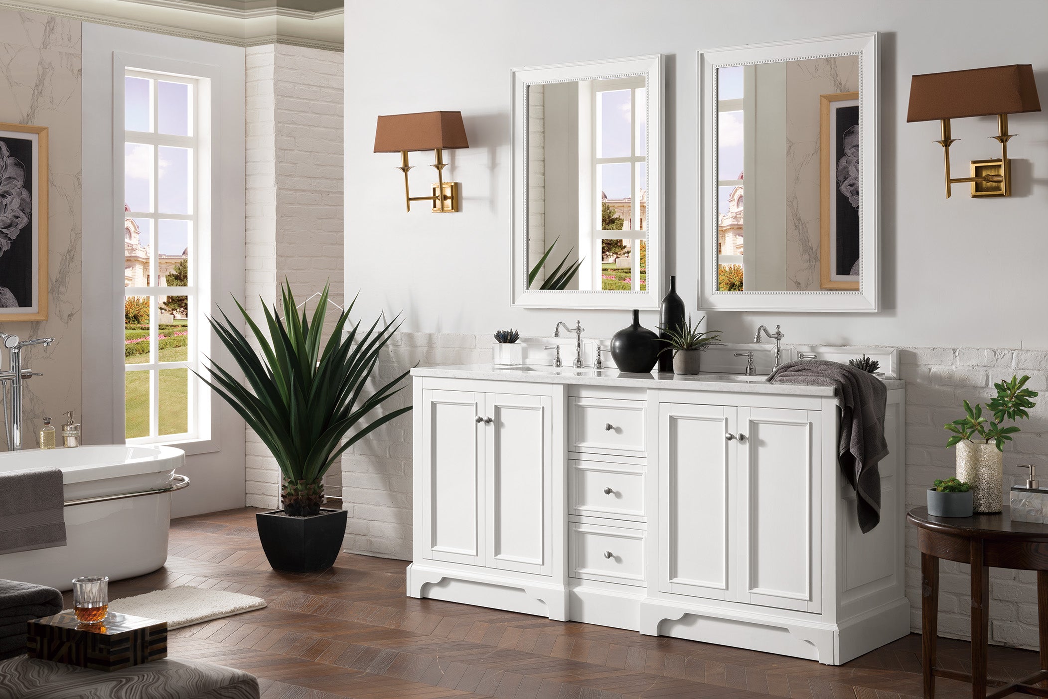 bright white vanity