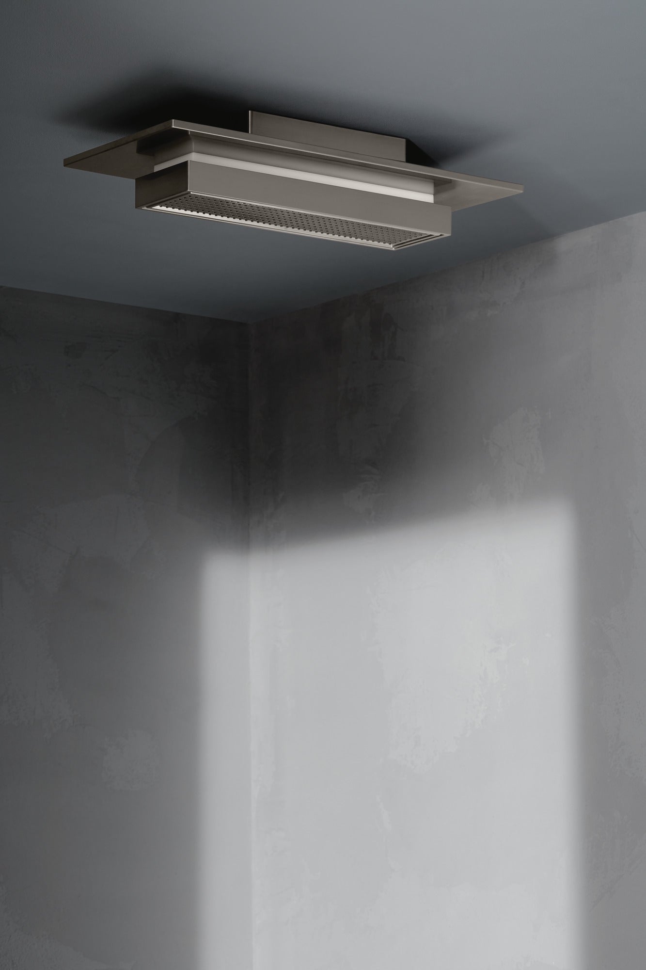 luxe steel shower head