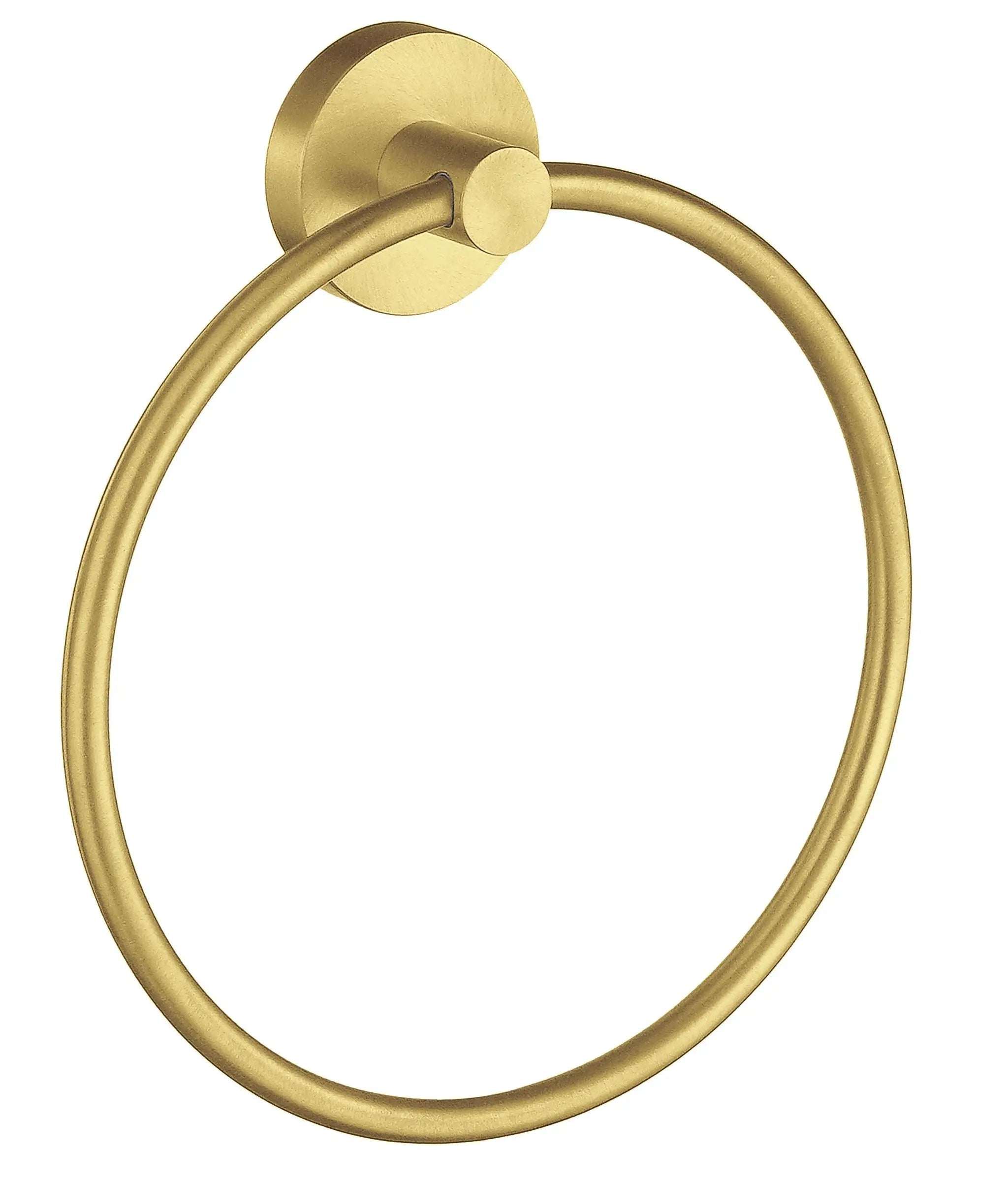 brushed brass towel ring