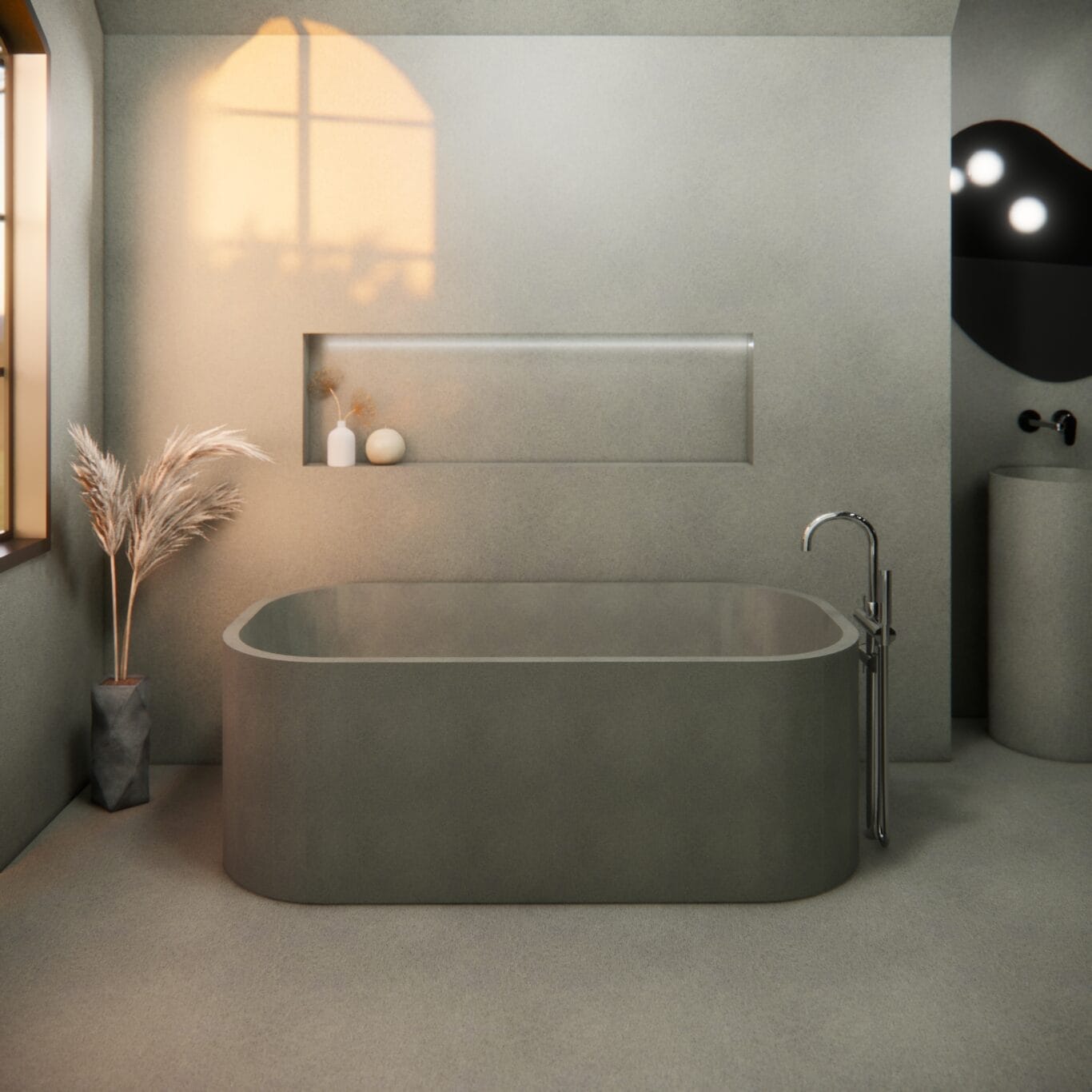 Balux Tofino Concrete Freestanding Bathtub