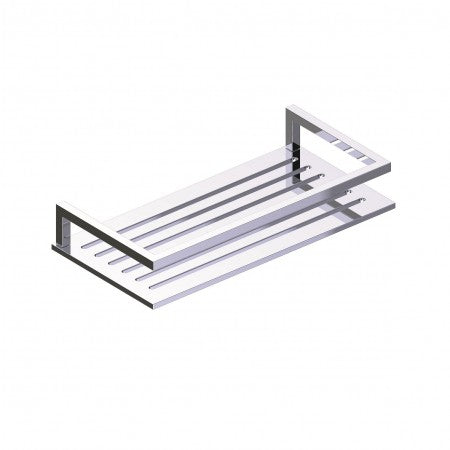 polished chrome shampoo basket