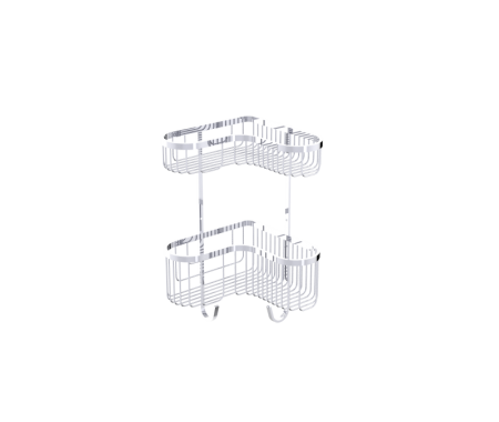 polished chrome wire basket