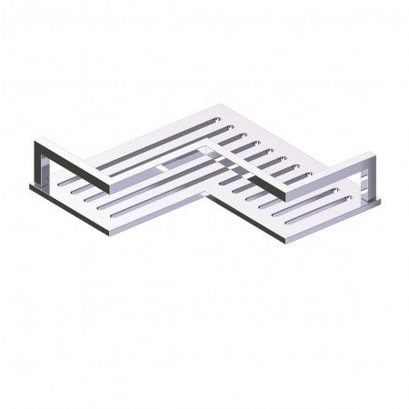 polished chrome shampoo basket