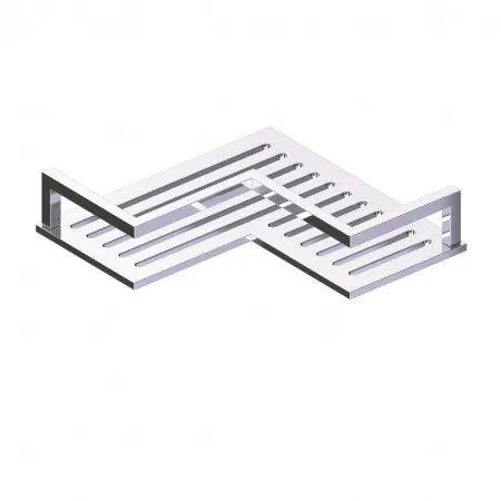 polished chrome shampoo basket