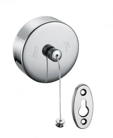 polished chrome clothes line