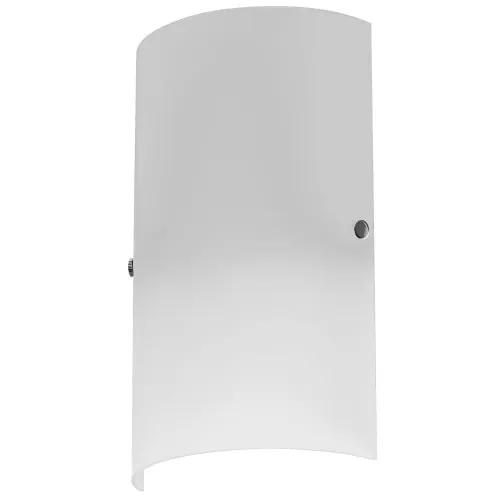 satin chrome with white frosted glass wall sconce