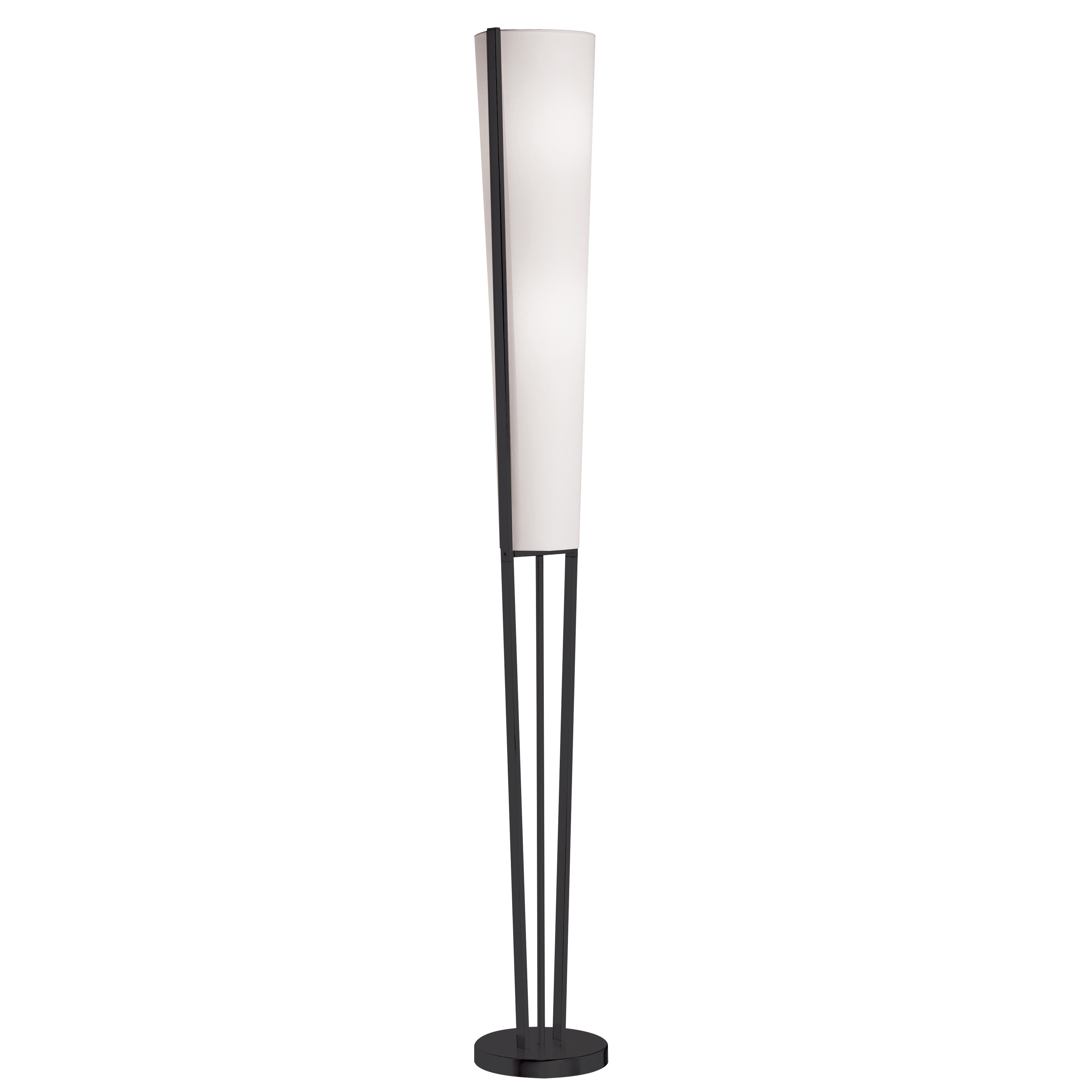Dainolite 2 Light Incandescent Floor Lamp with White Shade