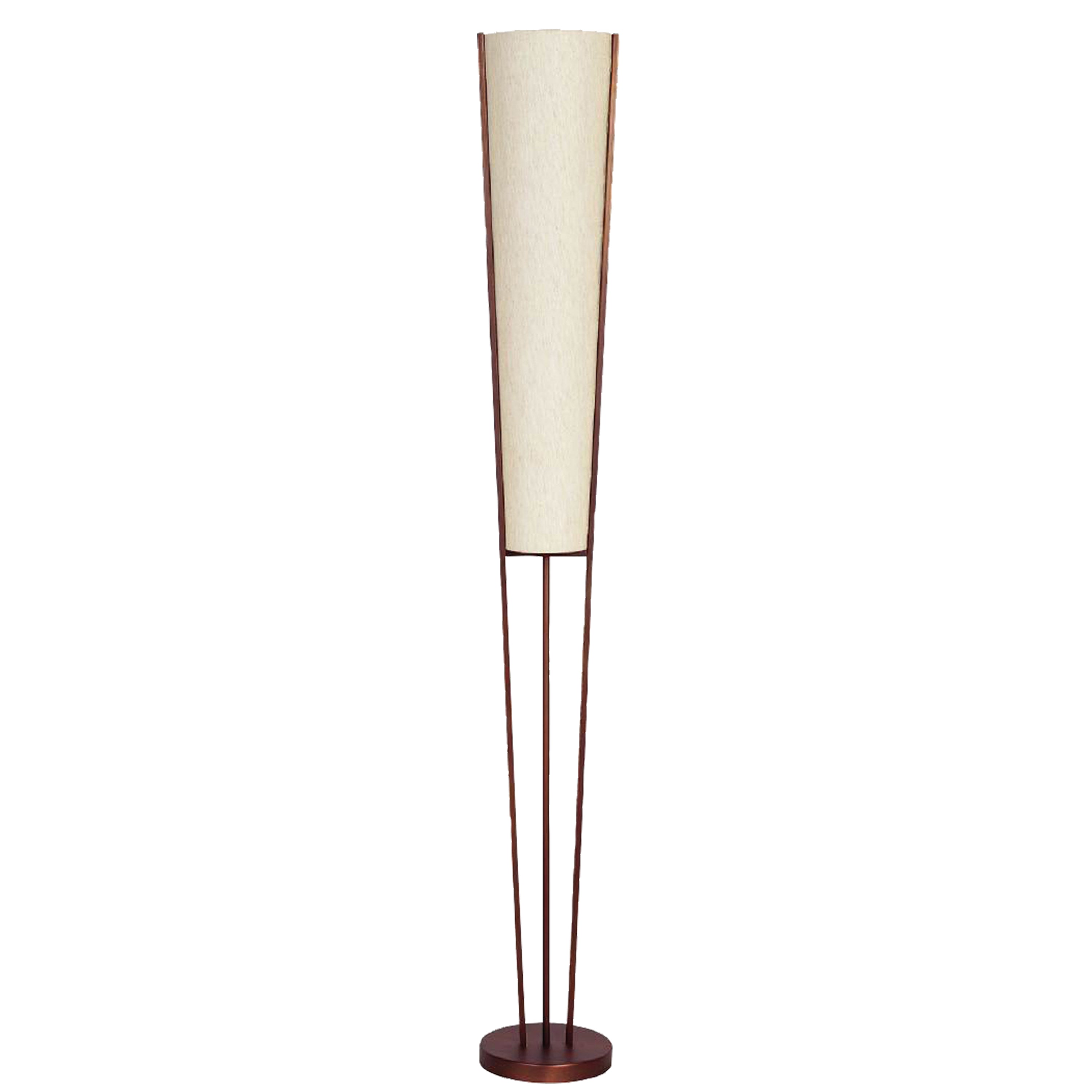 Dainolite 2 Light Incandescent Floor Lamp with White Shade