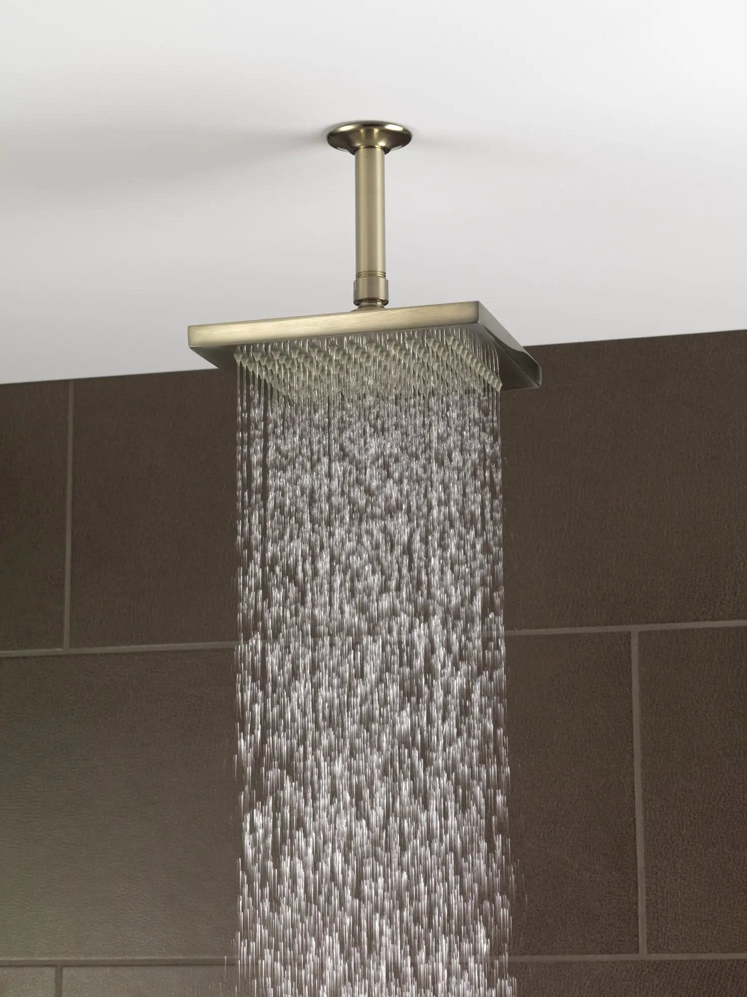 brushed nickel shower arm and flange