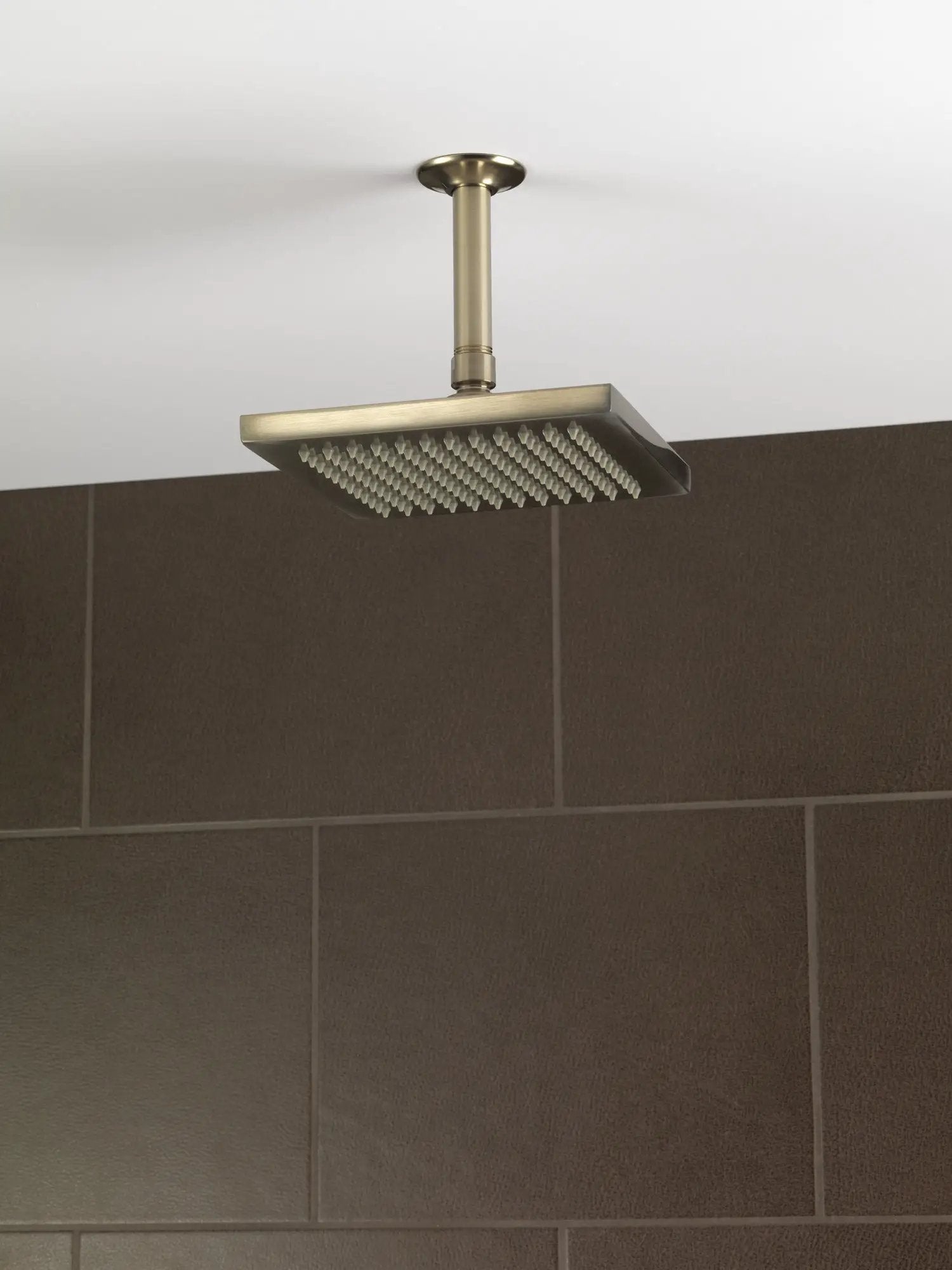 brushed nickel shower arm and flange