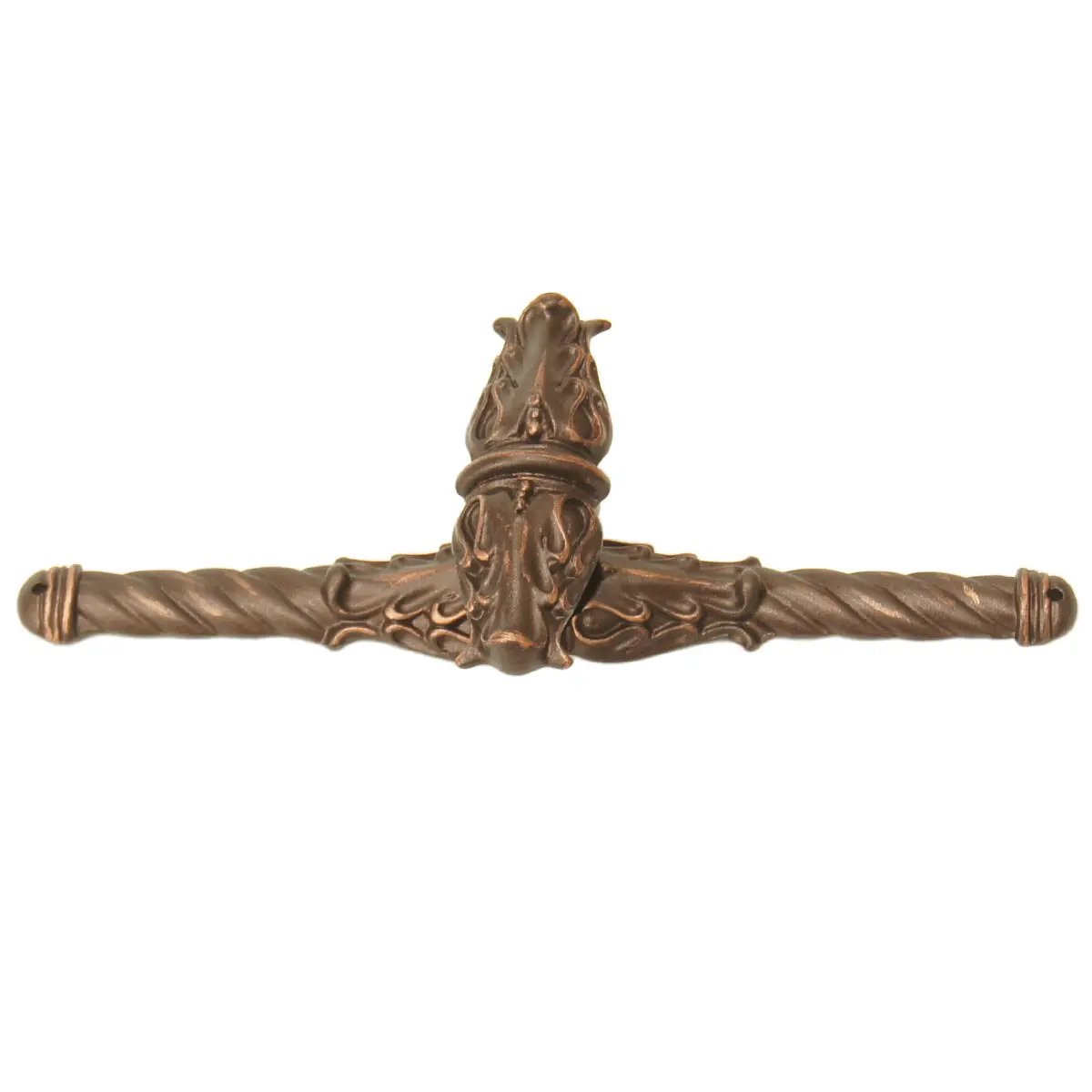 Carpe Diem Acanthus II Leave Large Knob with Rope Large Backplate Romanesque Style by Carpe Diem