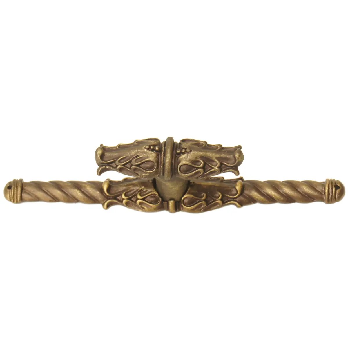 Carpe Diem Acanthus II Leave Large Knob with Rope Large Backplate Romanesque Style by Carpe Diem
