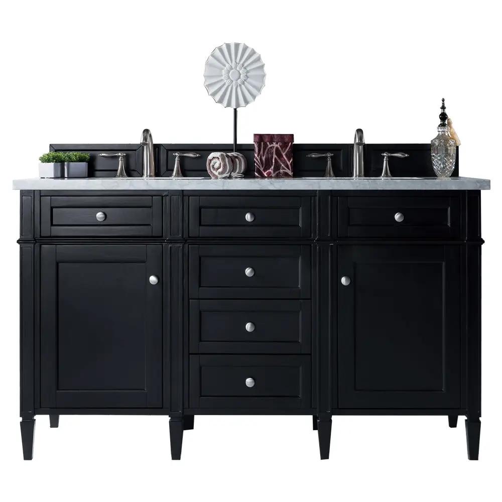 James Martin Brittany 60" Double Vanity Set - Black Onyx by James Martin Vanities