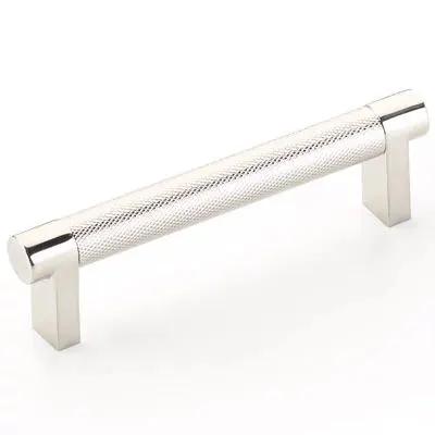 Emtek Select 4" CC Rectangular Stem and Knurled Bar Cabinet Pull by Emtek