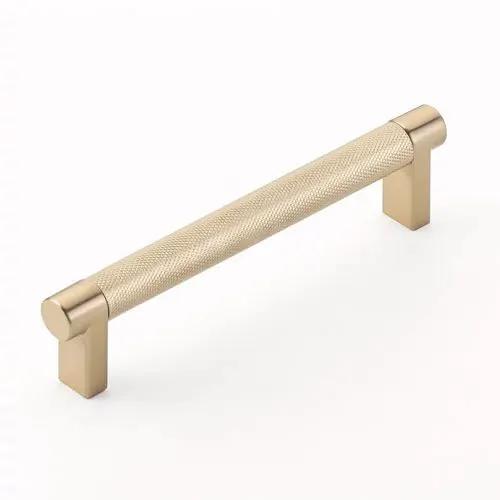 Emtek Select 5" CC Rectangular Stem and Knurled Bar Cabinet Pull by Emtek