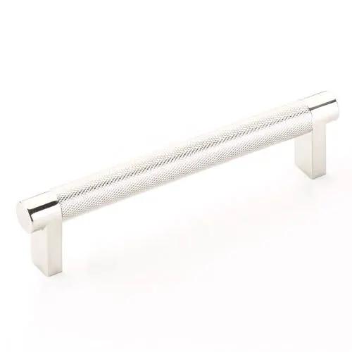 Emtek Select 5" CC Rectangular Stem and Knurled Bar Cabinet Pull by Emtek