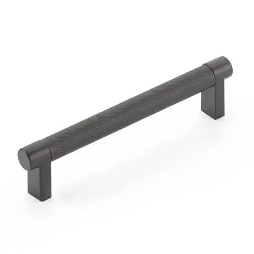 Emtek Select 5" CC Rectangular Stem and Knurled Bar Cabinet Pull by Emtek