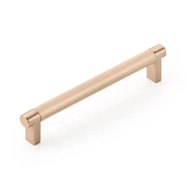 Emtek Select 6" CC Rectangular Stem and Knurled Bar Cabinet Pull by Emtek