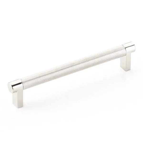 Emtek Select 6" CC Rectangular Stem and Knurled Bar Cabinet Pull by Emtek
