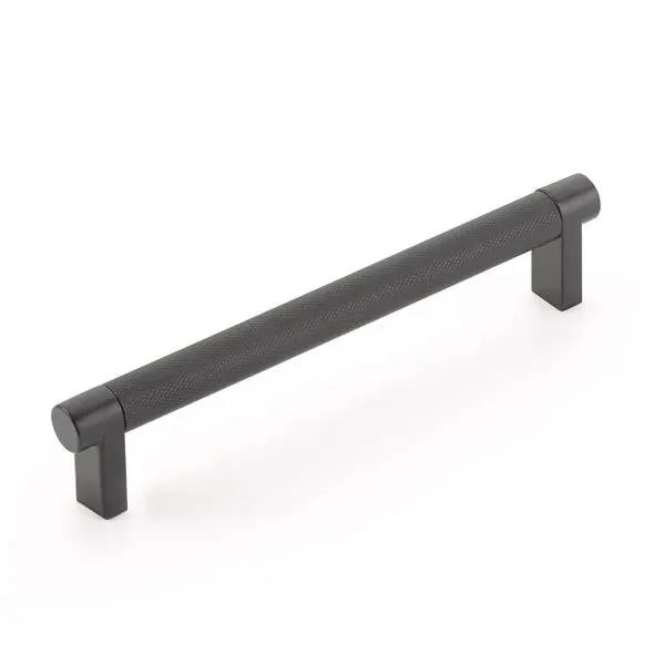 Emtek Select 6" CC Rectangular Stem and Knurled Bar Cabinet Pull by Emtek