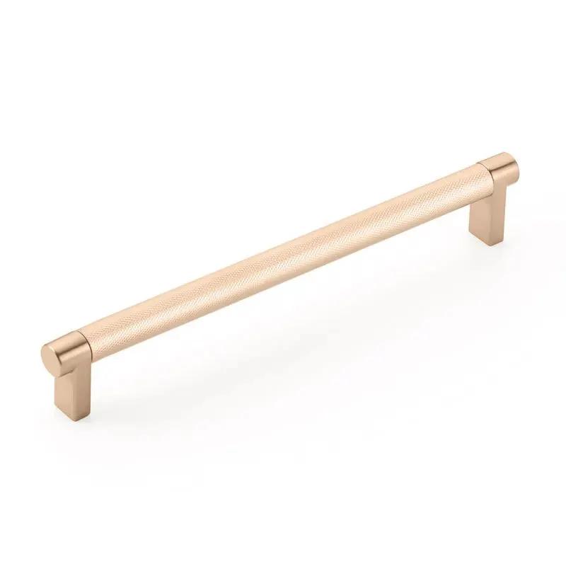 Emtek Select 8" CC Rectangular Stem and Knurled Bar Cabinet Pull by Emtek